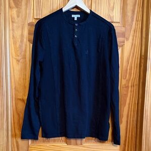 Calvin Klein Black Long Sleeve Henley